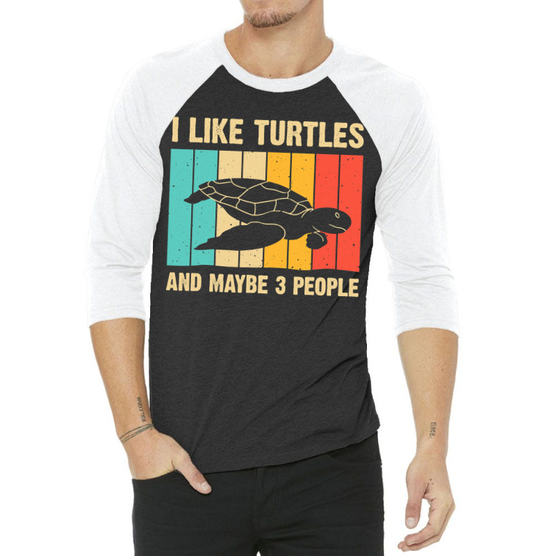 Funny Turtle Design Sea Turtle Lover Men Women Boys Girls 3/4 Sleeve Shirt | Artistshot