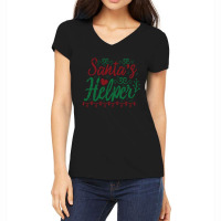 Santas Helper Women's V-neck T-shirt | Artistshot
