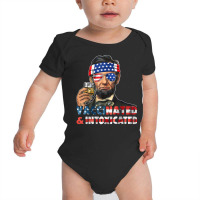 Drinking Abe Lincoln 4th Of July Vaccinated & Intoxicated T Shirt Baby Bodysuit | Artistshot