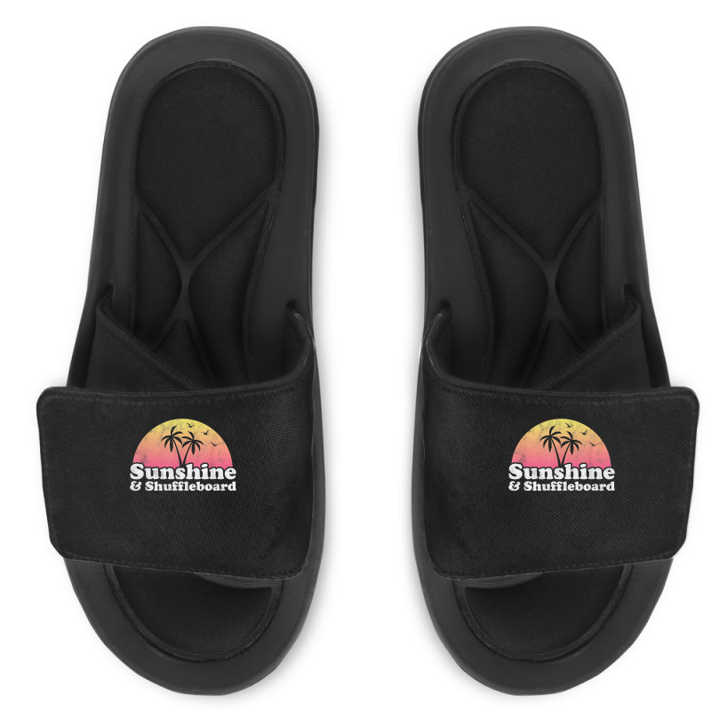 Sunshine And Shuffleboard T Shirt Slide Sandal | Artistshot