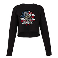 This Is God's Usa Country American Flag Sunflower Birthday Cropped Sweater | Artistshot