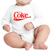 Vintage Coke Drinking Long Sleeve Baby Bodysuit | Artistshot