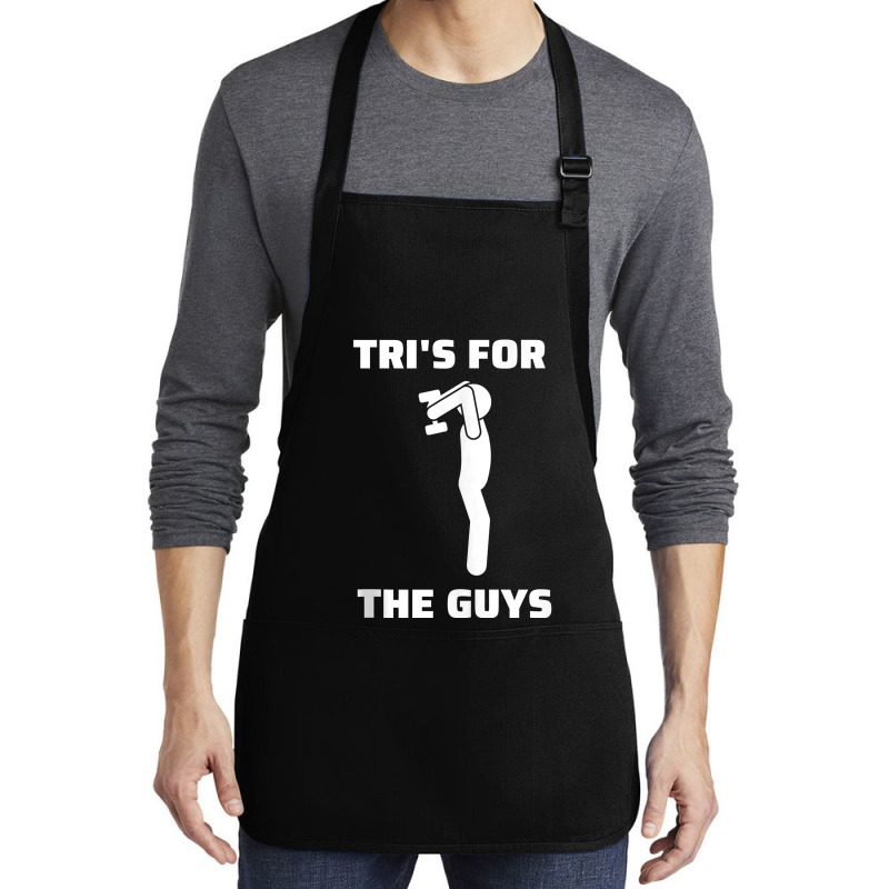 Tri's For The Guys Overhead Tricep Extension Gym Saying Tank Top Medium-Length Apron by FavorRoh | Artistshot