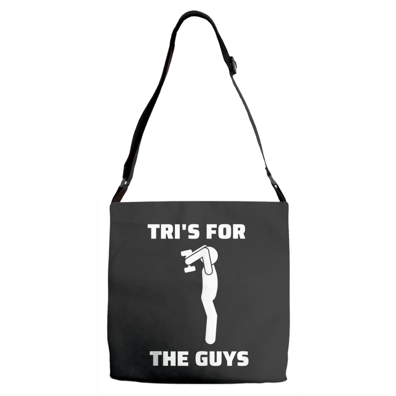 Tri's For The Guys Overhead Tricep Extension Gym Saying Tank Top Adjustable Strap Totes by FavorRoh | Artistshot