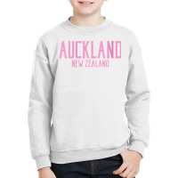 Womens Auckland New Zealand Vintage Text Pink Print V Neck T Shirt Youth Sweatshirt | Artistshot