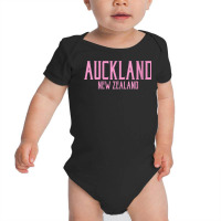 Womens Auckland New Zealand Vintage Text Pink Print V Neck T Shirt Baby Bodysuit | Artistshot