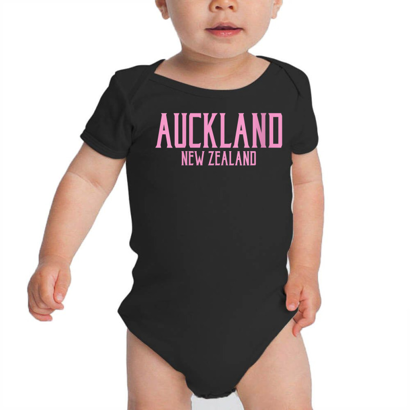 Womens Auckland New Zealand Vintage Text Pink Print V Neck T Shirt Baby Bodysuit by CrespinoEllawyn | Artistshot