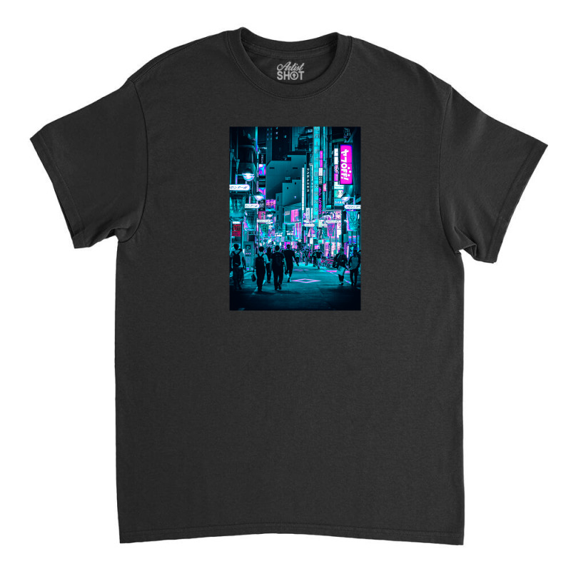 Tokyo Neon Night Synthwave Classic T-shirt by Jeff_Nugroho | Artistshot