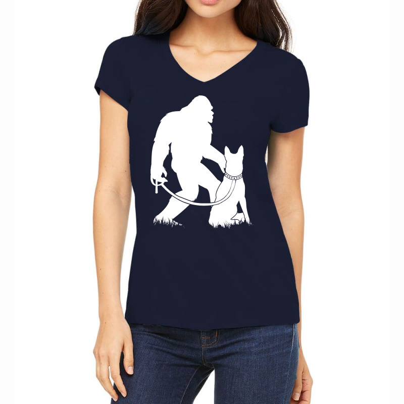 Belgian Malinois T Shirtbigfoot Walking Belgian Malinois T Shirt Women's V-Neck T-Shirt by marisadenesik663 | Artistshot