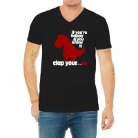 T Rex Clap Your Oh V-neck Tee | Artistshot