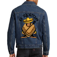 Bigfoot Cinco De Mayo T Shirtbigfoot El Squatcho T Shirt Men Denim Jacket | Artistshot