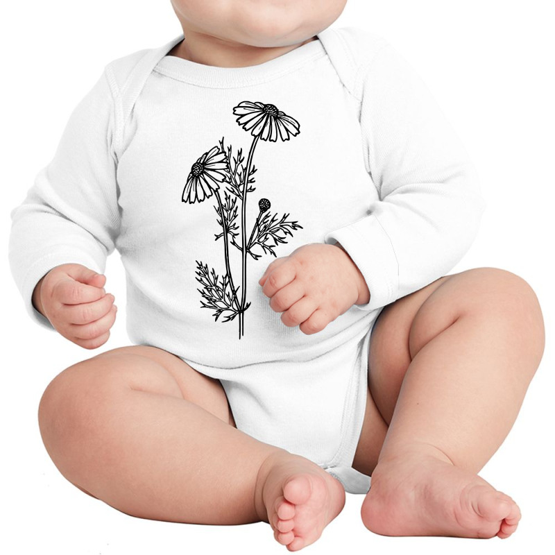 Feverfew Plant Botanist T Shirt Long Sleeve Baby Bodysuit by gehriglyssy | Artistshot