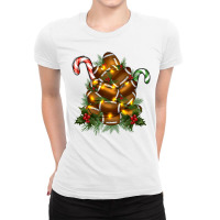 Football Tree Christmas Ladies Fitted T-shirt | Artistshot