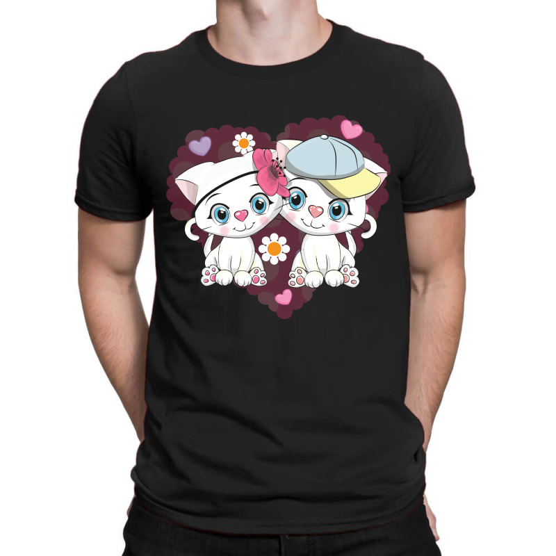 Cute Couple Cats T-shirt | Artistshot