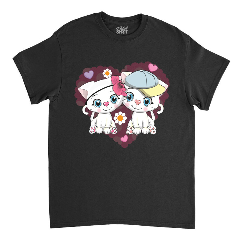 Cute Couple Cats Classic T-shirt | Artistshot