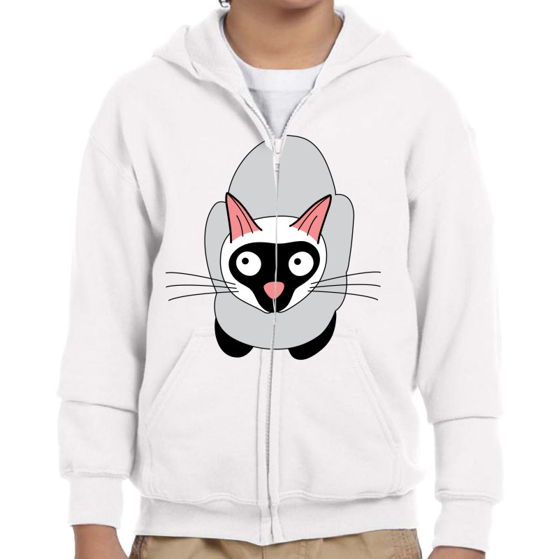 Cat Design Youth Zipper Hoodie | Artistshot