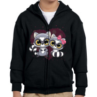 Cartoon Cat Cute Twin Youth Zipper Hoodie | Artistshot