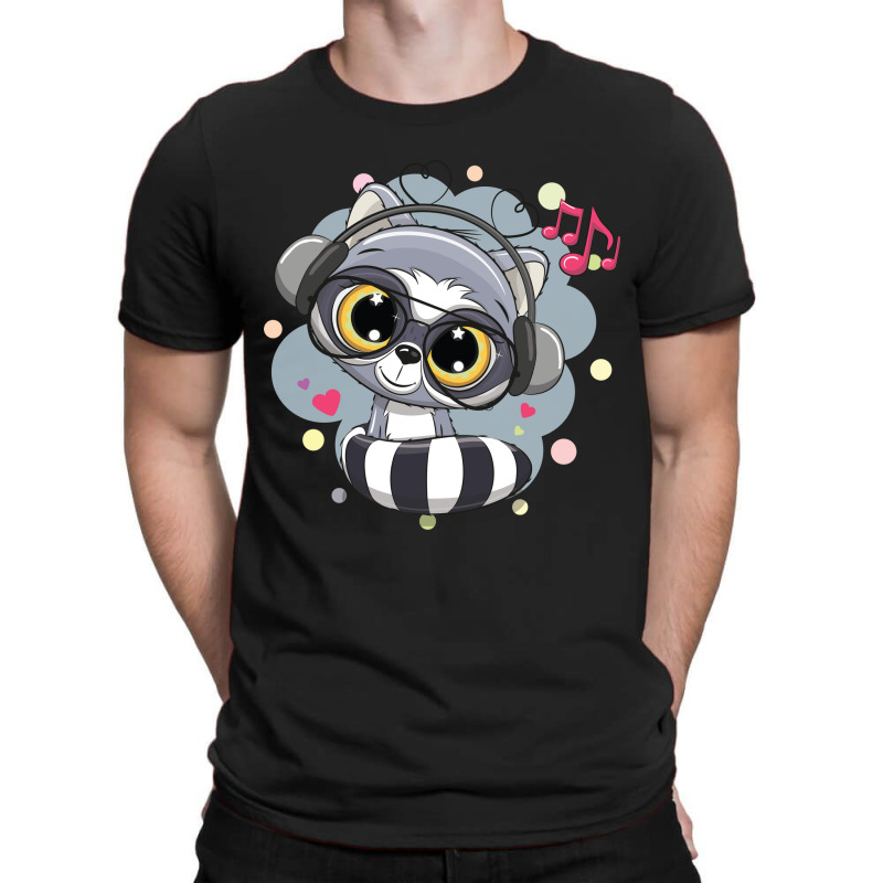 Cartoon Cat Cute Music T-shirt | Artistshot