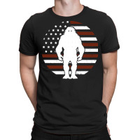 Bigfoot T Shirtbigfoot American Flag Flag 4th Of July T Shirt T-shirt | Artistshot