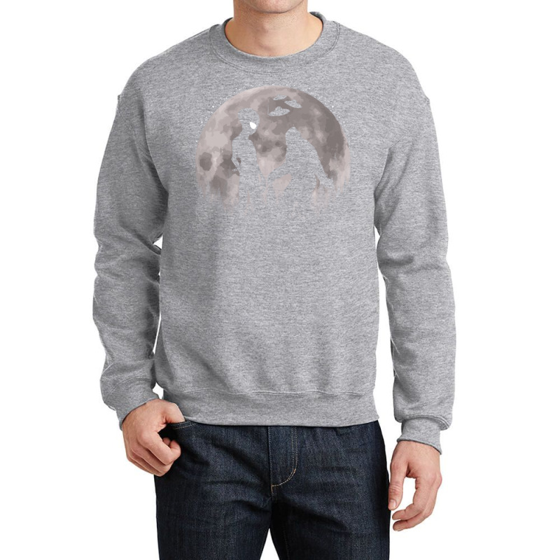 Bigfoot T Shirtbigfoot And Alien Ufos Moon T Shirt Crewneck Sweatshirt | Artistshot