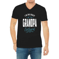 Crazy Grandpa V-neck Tee | Artistshot