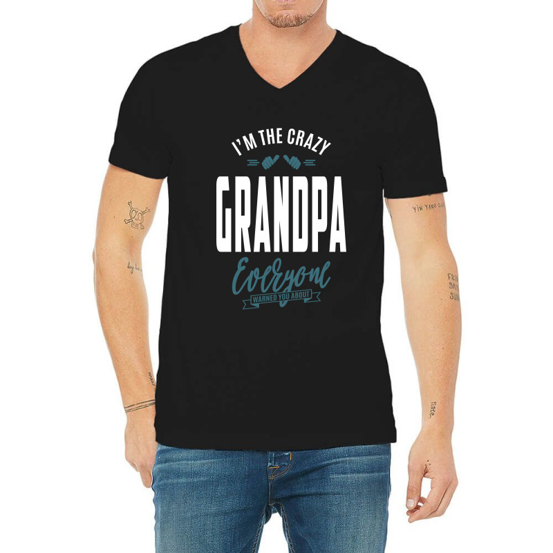 Crazy Grandpa V-neck Tee | Artistshot