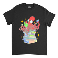 Book Lovers Octopus Reading Kids Girls Womens Cute Bookworm Vintage Classic T-shirt | Artistshot