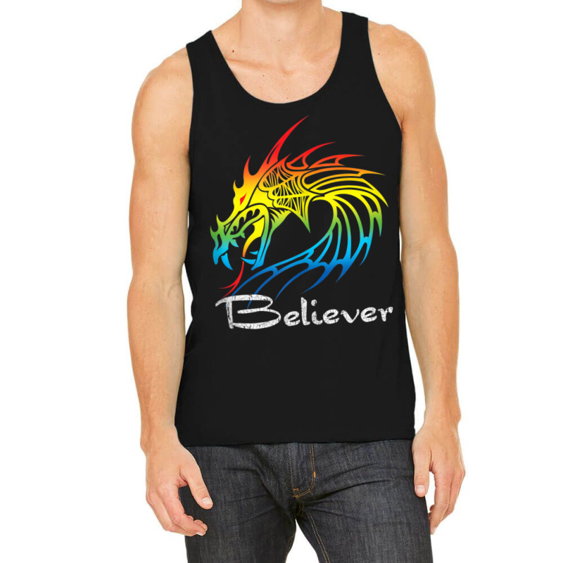 Dragon Believer Imagine This Gift For Dragon Fans Animations Character Tank Top by HailieDesign | Artistshot