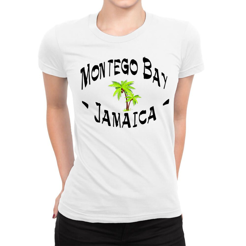 2 Sided Montego Bay Jamaica Island Tropical T Shirt Ladies Fitted T-Shirt by jaiahlowes | Artistshot