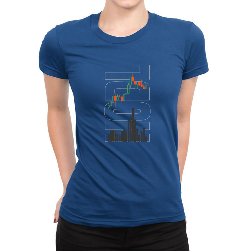 Hodl With Candlestick Chart Crypto Bitcoin Light Ladies Fitted T-Shirt by milasinda | Artistshot