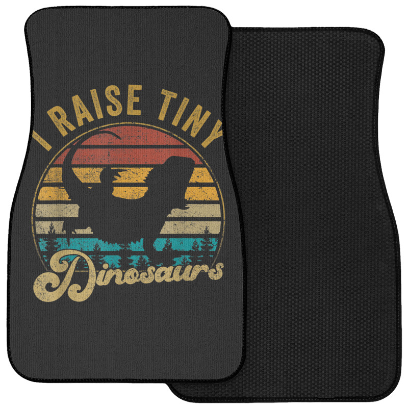 I Raise Tiny Dinosaur Funny Vintage Retro 70s Bearded Dragon Day Gift Front Car Mat | Artistshot