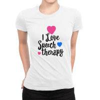 I Love Speech Therapy Shirt For Slp Language Pathologist 1 Ladies Fitted T-shirt | Artistshot