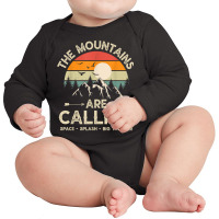 Vintage The Mountains Are Calling Space Splash Big Thunder T Shirt Long Sleeve Baby Bodysuit | Artistshot