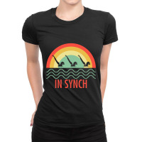 Womens Retro In Synch Synchronized Swimming Swimmer Athlete T Shirt Ladies Fitted T-shirt | Artistshot