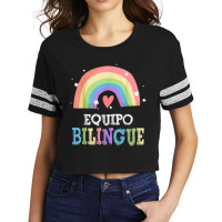 Equipo Bilingue Spanish Bilingual Team Squad Back To School Scorecard Crop Tee | Artistshot