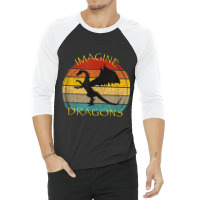 Imagine Magical And Mythical Fantasy Dragons Ii Lover Gifts 3/4 Sleeve Shirt | Artistshot