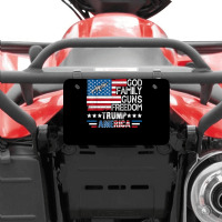 God Family Guns & Freedom Pro Trump 2024 Maga American Flag T Shirt Atv License Plate | Artistshot