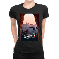 Venice Poster Ladies Fitted T-shirt | Artistshot