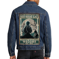 Cats Salem Sanctuary For Way Ward Men Denim Jacket | Artistshot