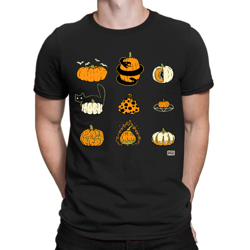 9 Pumpkins Halloween Spooky Fall Autumn 106 T-shirt | Artistshot