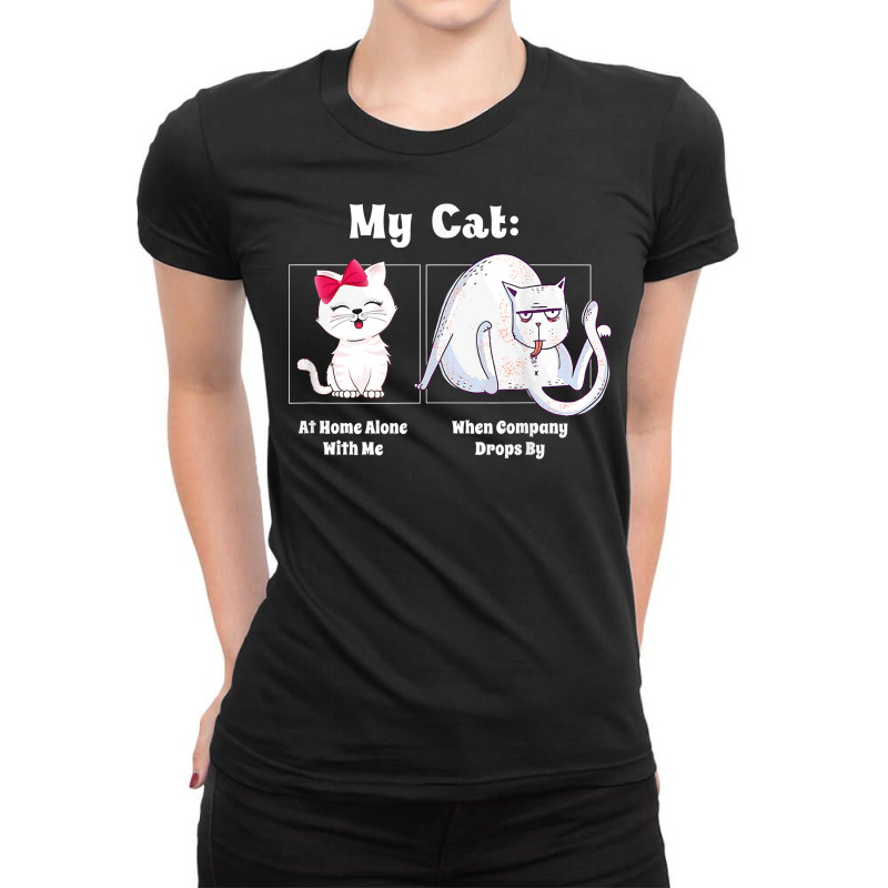 Funny Cat Meme Licking Cute Kitten T Shirt Ladies Fitted T-Shirt by CrespinoEllawyn | Artistshot