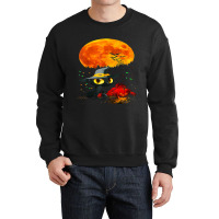 Black Cat Halloween Scary Pumpkins Full Moon Black Cat Lover 51 Crewneck Sweatshirt | Artistshot