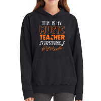 Funny This Is My Scary Music Teacher Halloween Costume Party Retro Vintage Hoodie | Artistshot