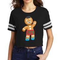 Gingerbread Man In Swimming Trunks  Christmas In July T Shirt Scorecard Crop Tee | Artistshot