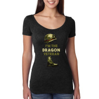 Patriot Soldier I'm The Dragon Veteran Music Vintage Retro Women's Triblend Scoop T-shirt | Artistshot