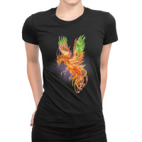 Phoenix Rising Watercolor Fantasy Mythical Mystic Funny Gift Ladies Fitted T-shirt | Artistshot