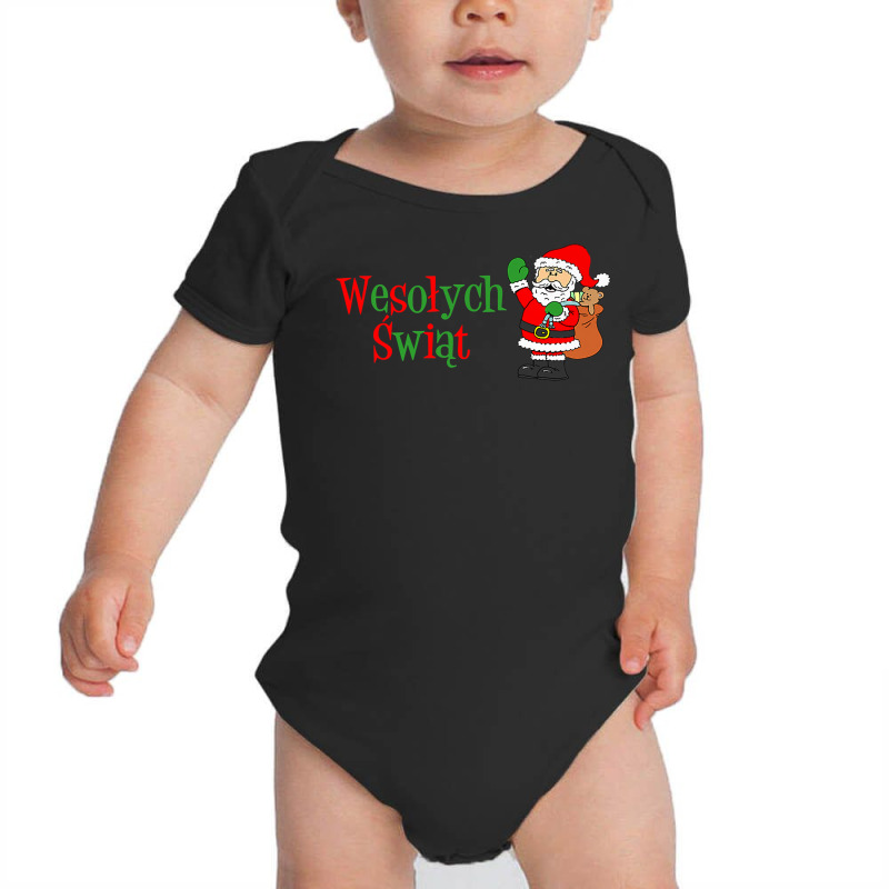 Custom Wesolych Swiat Polish Merry Christmas Santa Premium T Shirt Baby  Bodysuit By Cm-arts - Artistshot