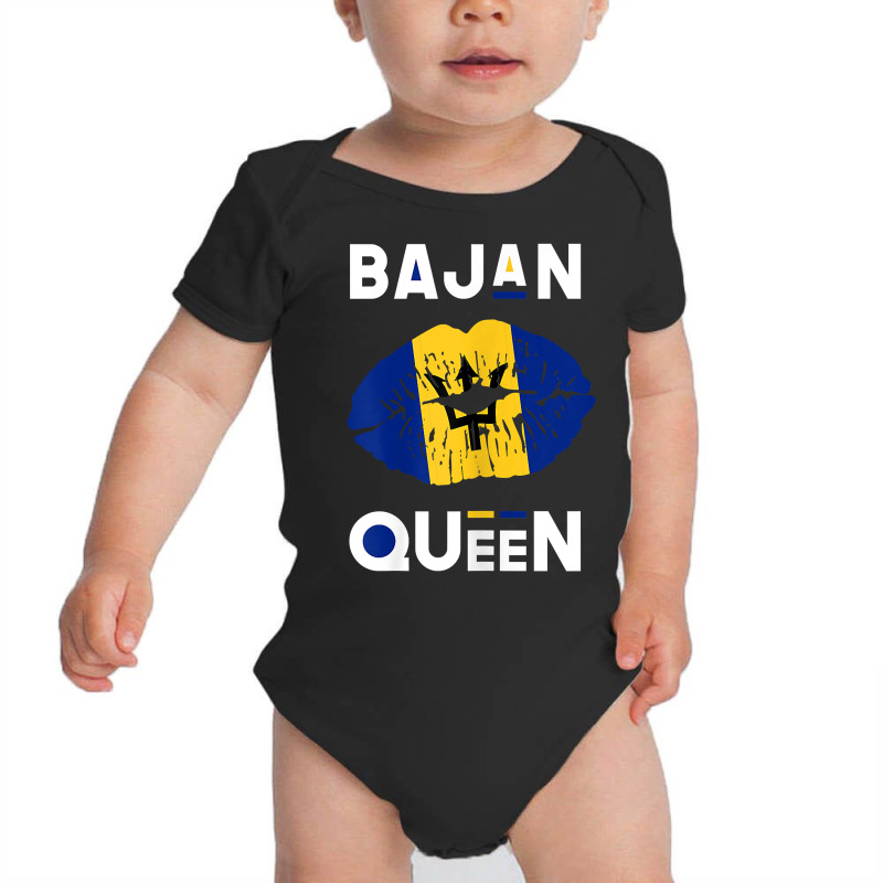 Womens Bajan Queen Shirt Barbados Flag Lips Barbadian Pride T Shirt Baby Bodysuit by ToanJeiza | Artistshot