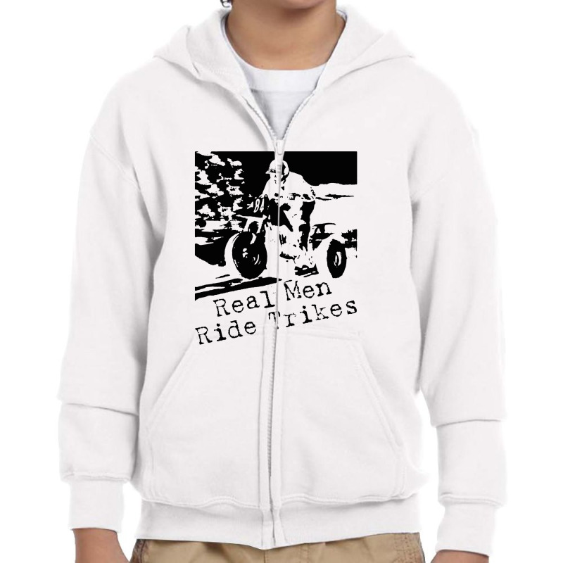 Real Men Ride Trikes 3 Youth Zipper Hoodie by artworks_animal | Artistshot