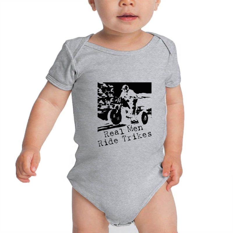 Real Men Ride Trikes 3 Baby Bodysuit by artworks_animal | Artistshot